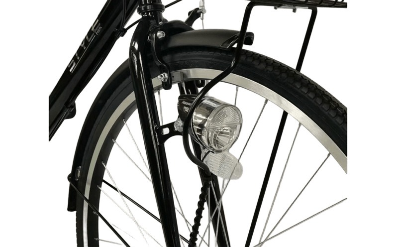 099X342-1 STYLE KIX カゴ付きクロスバイク276 ブラック【27型 自転車