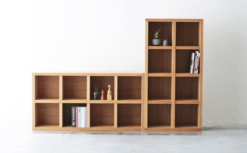 オープンラック 木製 オーク材 幅76 奥行38 高さ148 収納 木製 棚 無垢