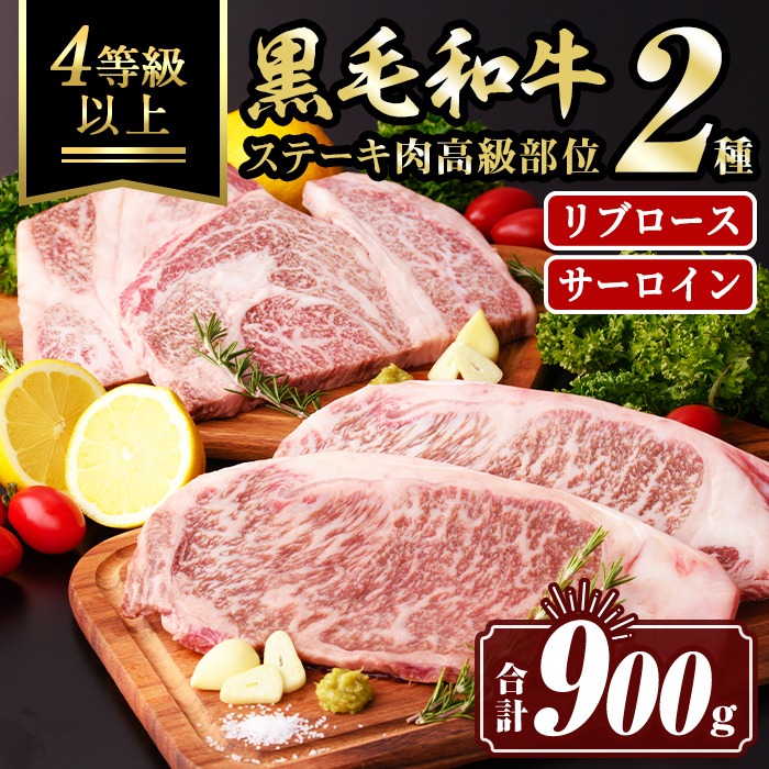 isa611 黒毛和牛ステーキ肉高級部位2種〈リブロース・サーロイン〉食べ