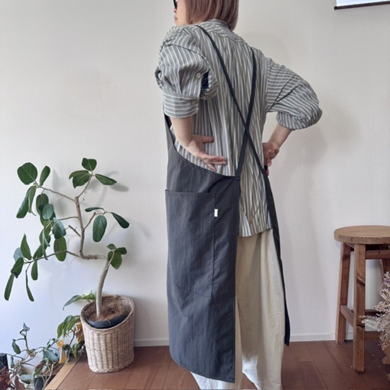 撥水ヴィンテージナイロン』おとなのロングエプロン エプロン 大人用