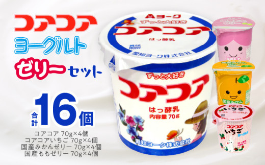 愛知ヨーク コアコアヨーグルト＆国産ゼリーセット 16個入 ヨーグルト