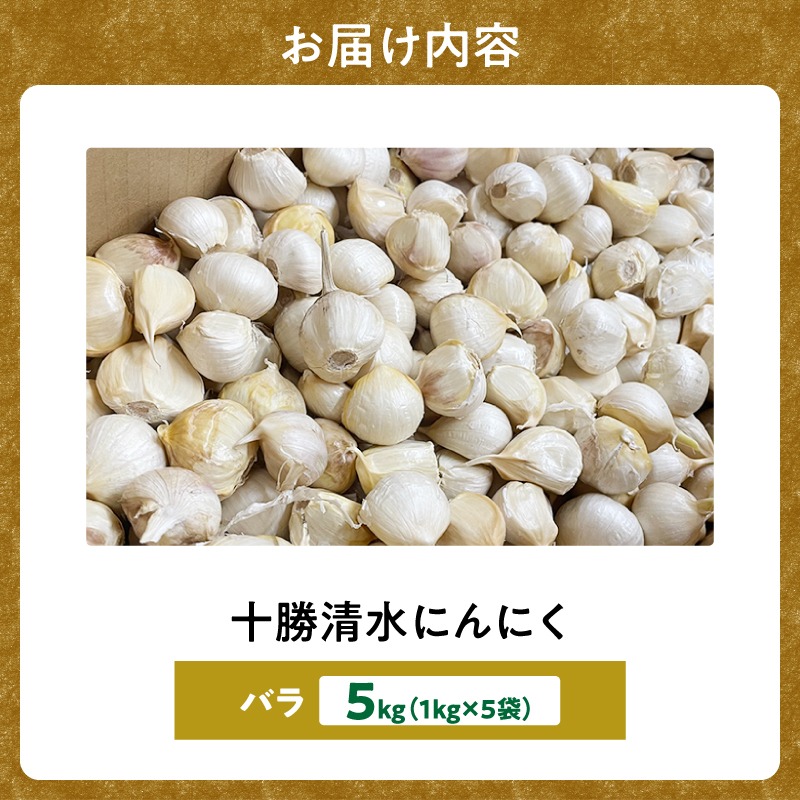 北海道産】十勝育ちのにんにく バラ5kg にんにく ニンニク ガーリック