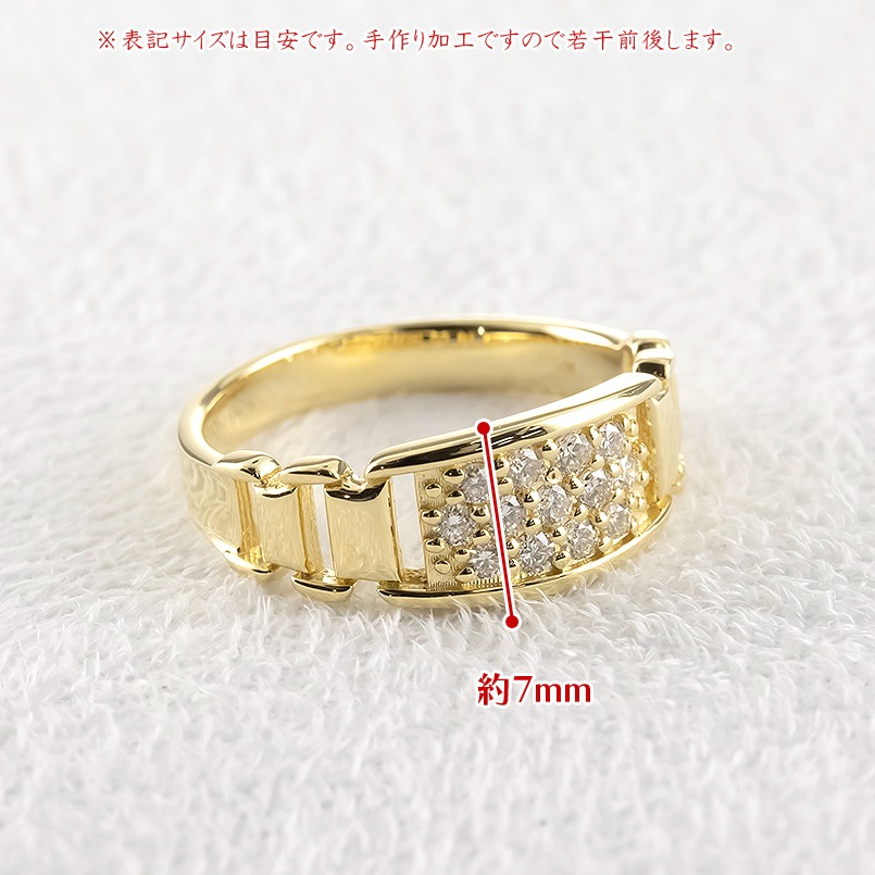 ダイヤ リング ダイヤモンド K18コンビ メレ 18金 指輪 幅広 楽天市場】【11/28午後値上げ実施】 K18 ドット ダイヤモンド