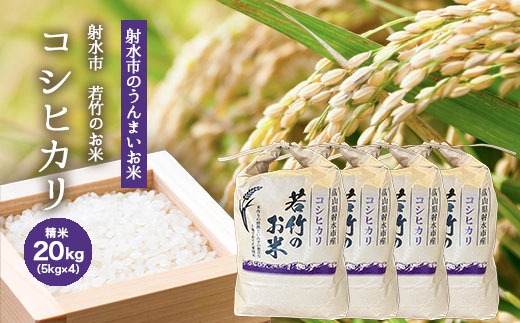 射水市】【射水の美味しいお米】若竹のお米 R8年度産 コシヒカリ20kg
