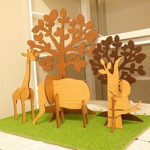 木製3Dパズル かわいい動物たち 【ぞう】【きりん】【こあら】3種