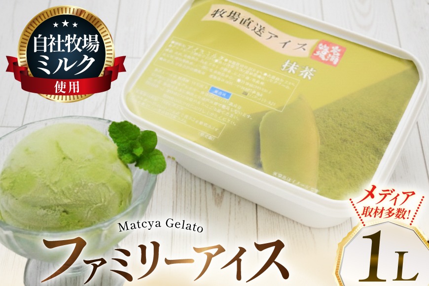 テレビで紹介！ アイス ジェラート 抹茶 1L ファミリーサイズ ジャンボ