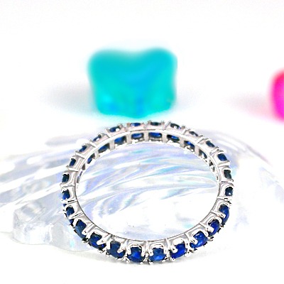 サファイア フルエタニティ リング K10WG/K10YG/K10PG (12518) 指輪