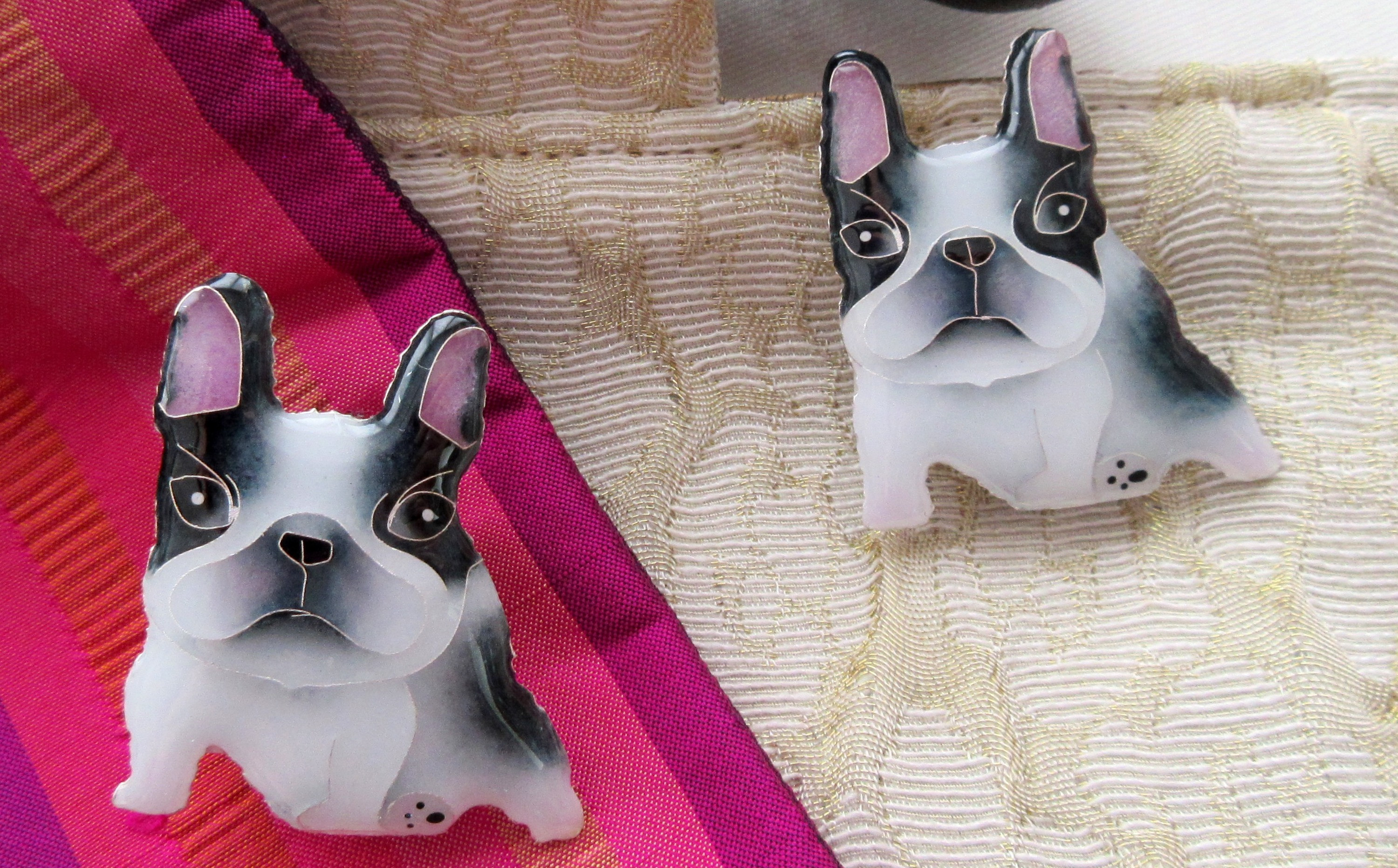 ヒロミ・アート】フレンチブルドッグブローチ(ハチワレ) [ 京都 嵐山