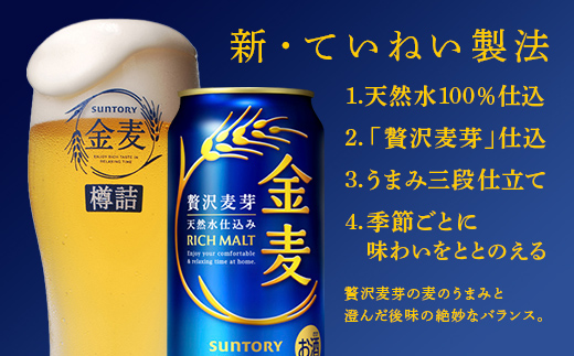 FK7-0069_【3ヶ月連続】サントリー 金麦350ml×1ケース(24本) 熊本県 嘉