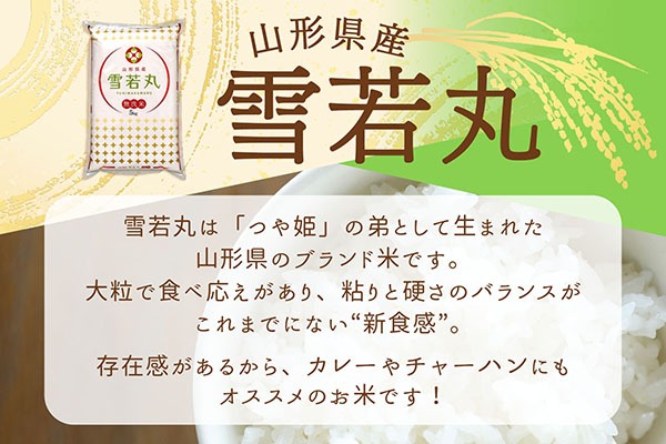 農家直送！令和７年産　雪若丸　山形県庄内産　白米２０ｋｇ 特A 山形県産 雪若丸 無洗米 20kg 5kg×4袋 令和7年産 2025年産