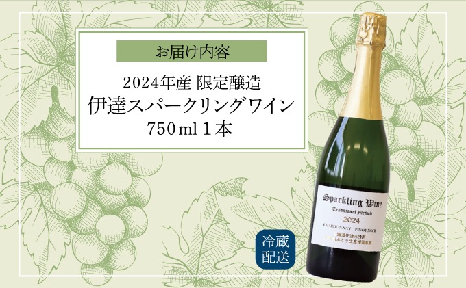 北海道 伊達スパークリングワイン 750ml 1本 2024年産 限定醸造