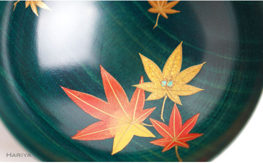 山中漆器の蒔絵 漆塗り 栃盃 紅葉 緑摺り 酒器 盃 蒔絵 漆器 父の日 母
