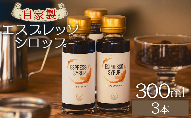 コーヒーとシロップ コーヒー 自家製エスプレッソシロップ 3本 合計300ml - コーヒー 珈琲