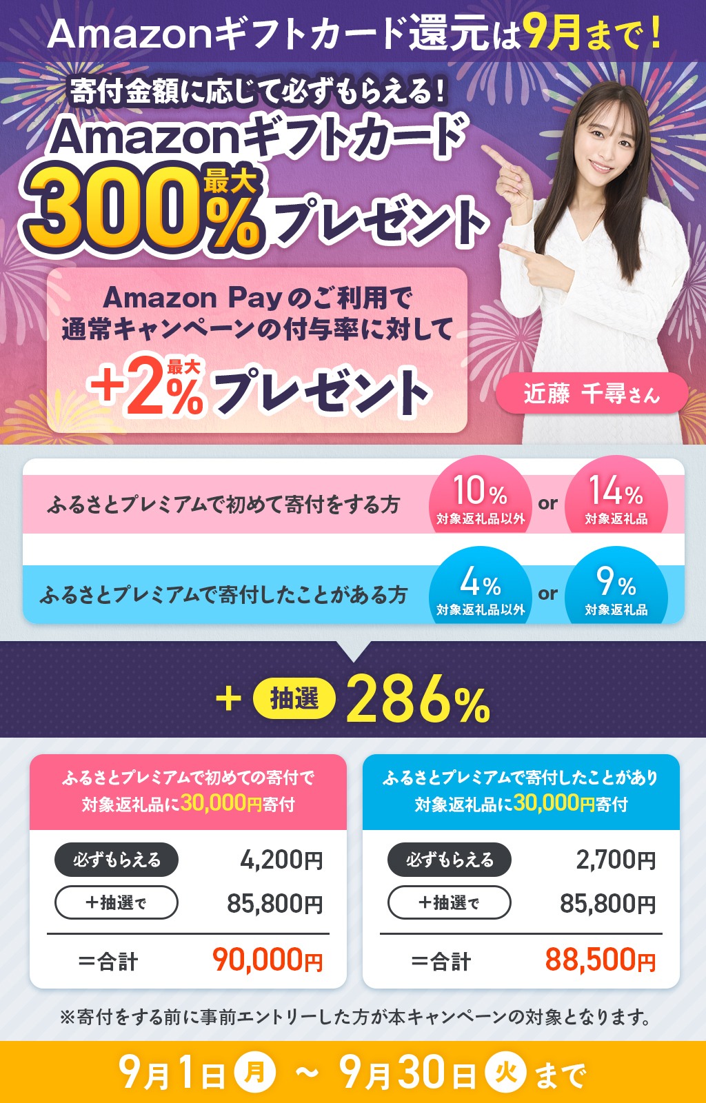 【Amazon Pay利用特典】Amazonギフトカード最大300%プレゼントキャンペーン（2025年9月）