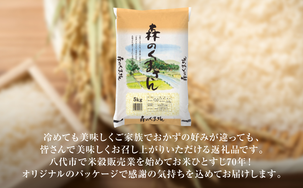 令和7年産】 熊本県産 森のくまさん 5kg (5kg×1袋) オリジナル