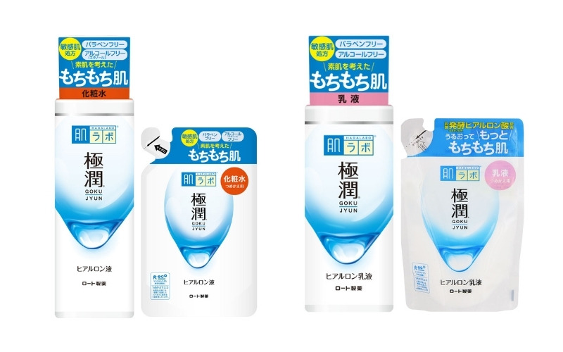 ロート製薬【肌ラボ 極潤】化粧水＋乳液4点セット（各ボトル＋つめかえ