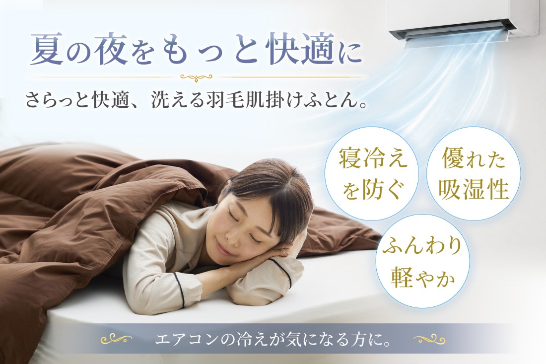 春夏用】洗える 羽毛布団 羽毛布団 ダブル 肌掛け肌掛け布団 ダウン 夏