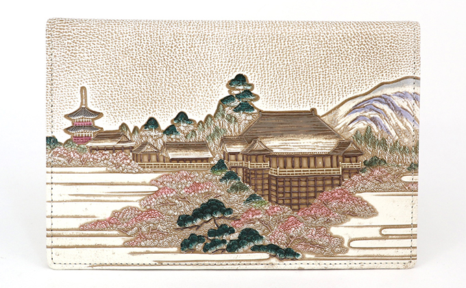 文庫屋大関】パーソナルホルダー 浮世絵 清水寺【皮革工芸品