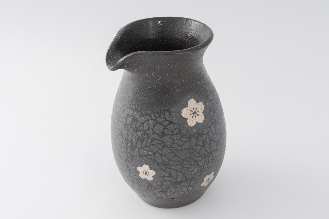 萬古焼（ばんこやき）】醉月陶苑 桜文酒器揃-[G592]（三重県四日市市