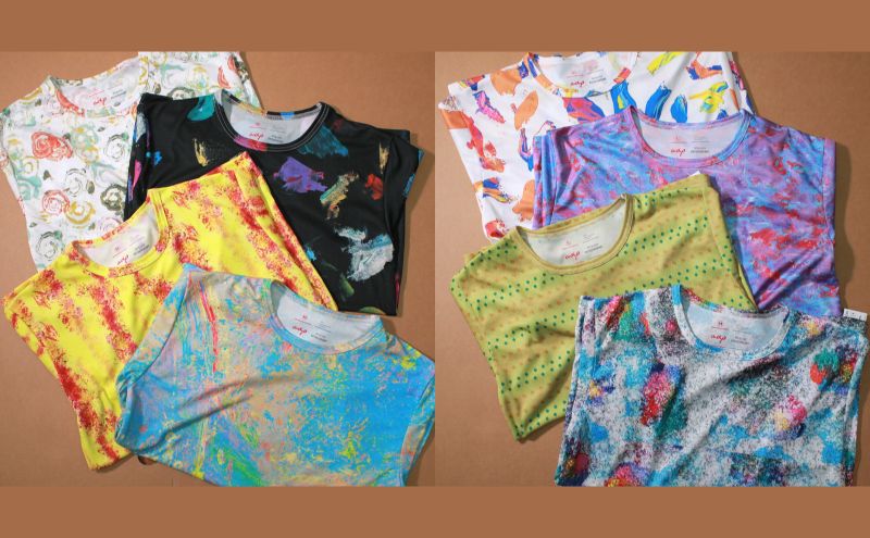 Tシャツ 感覚刺激Tシャツ 02SIRO 洋服 ファッション 総柄Tシャツ