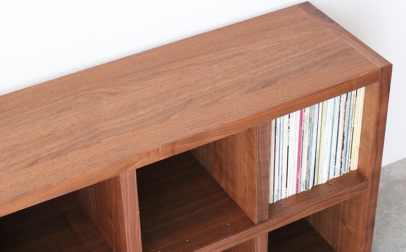 オープンラック 木製 ウォールナット材 幅76 奥行38 高さ148 収納 木製