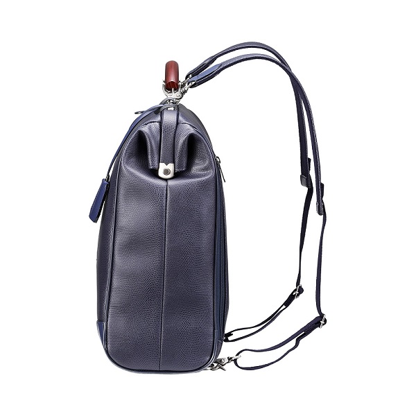 高島屋選定品】豊岡鞄 YOUTA LIZARD 3way 縦ダレスL (YK3) ネイビー